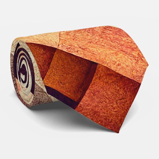 Abstract houten weefsel stropdas (Opgerold)