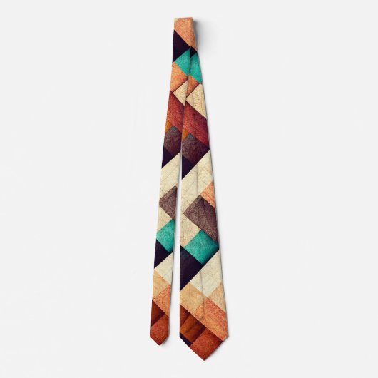 Abstract houten weefsel stropdas (Achterkant)