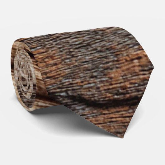 Abstract Houtstructuur Stropdas (Opgerold)