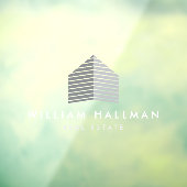 Abstract Huis Logo Grijs/Wit Raamsticker (Vel 3)