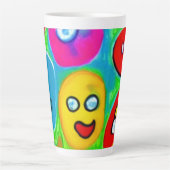 Abstract huisdierengesteente latte mok (Voorkant)