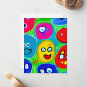 Abstract huisdierengesteente notitiekaartje (Voorkant / Achterkant in situ)