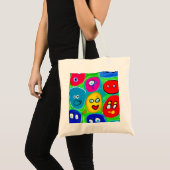 Abstract huisdierengesteente tote bag (Voorkant (product))