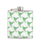Abstract Hummingbird Patroon Heupfles (Voorkant)