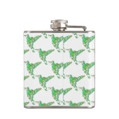 Abstract Hummingbird Patroon Heupfles (Achterkant)