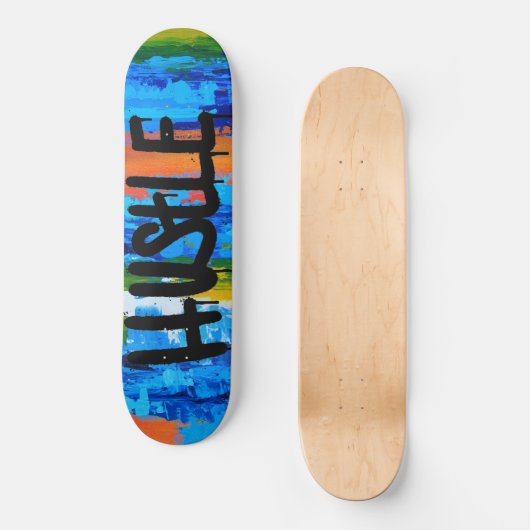 Abstract Hustle Skateboard (Voorkant)