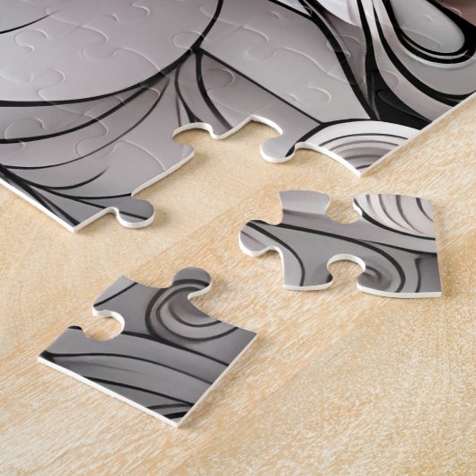 Abstract huwelijk legpuzzel (Zijkant)