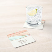 Abstract huwelijk tussen artistieke Waterverf lang Kartonnen Onderzetters (Insitu)