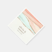 Abstract huwelijk tussen artistieke Waterverf lang Servet (Hoek)