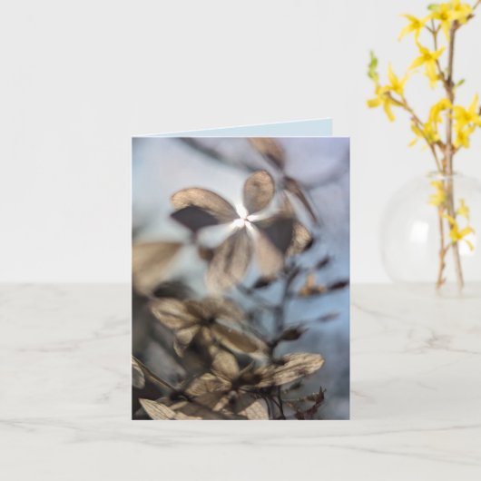 Abstract Hydrangea Kaart (Gele Bloem)