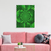 Abstract Hypnotic Palm Wrapped Canvas Afdruk (Insitu (Woonkamer))