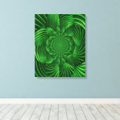Abstract Hypnotic Palm Wrapped Canvas Afdruk (Insitu (Houten vloer))