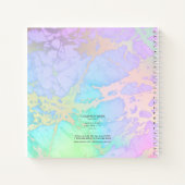 Abstract ID798 van de Pastel-regenboogeilanden Notitieboek (Achterkant)