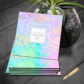 Abstract ID798 van de Pastel-regenboogeilanden Vierkante Visitekaartje