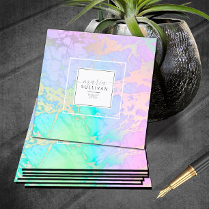 Abstract ID798 van de Pastel-regenboogeilanden Vierkante Visitekaartje