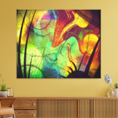 Abstract II-omhuld doek met schilfers Canvas Afdruk (Insitu (Woonkamer))
