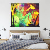 Abstract II-omhuld doek met schilfers Canvas Afdruk (Insitu (Slaapkamer))