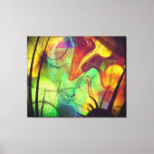 Abstract II-omhuld doek met schilfers Canvas Afdruk (Voorkant)