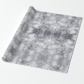 Abstract ijsgrijs winterpatroon, cadeaupapier (Uitgerold)