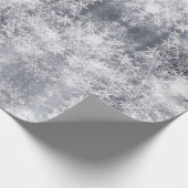 Abstract ijsgrijs winterpatroon, cadeaupapier (Hoek)
