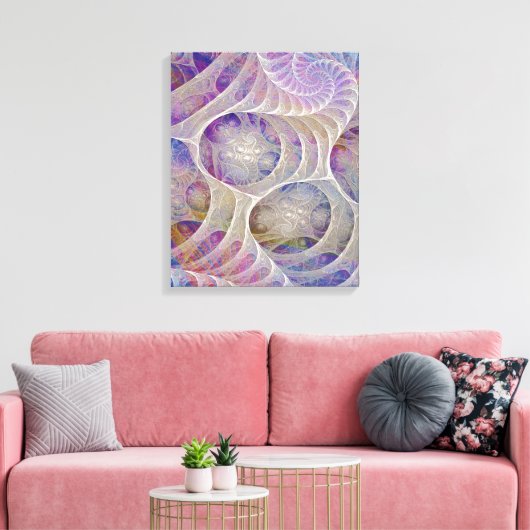 Abstract - IJspaleis - Rechthoekige Canvaskunst Canvas Afdruk (Insitu (Woonkamer))