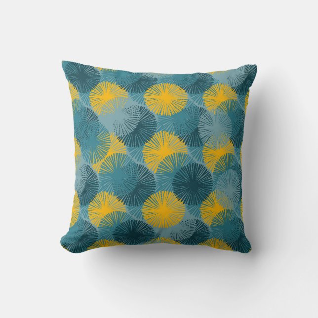 Abstract Ikat and boho style handcraft fabric patt Kussen (Voorkant)