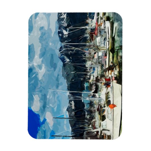 Abstract impressionisme in de omgeving van Alaska Magneet (Verticaal)