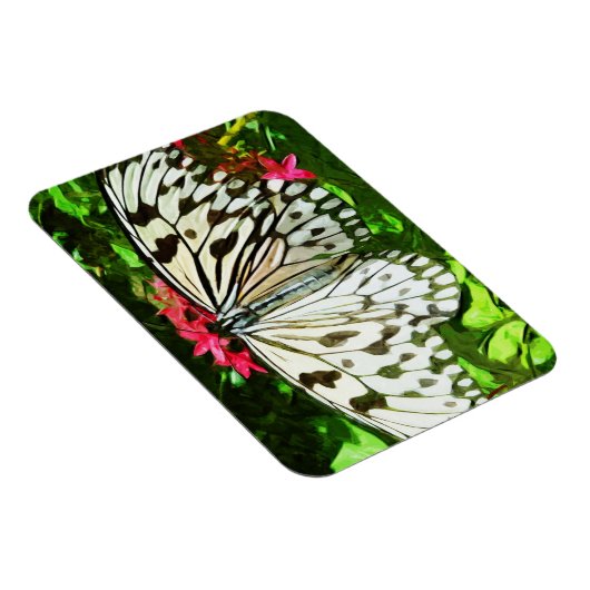 Abstract impressionisme met papieren vlindervlinde magneet (Rechterzijde)