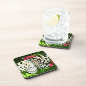 Abstract impressionisme met papieren vlindervlinde onderzetter (Rechterzijde)