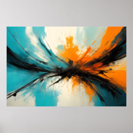 Abstract impressionisme minimalisme 3:2 poster (Voorkant)