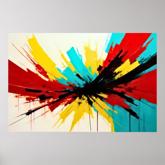 Abstract impressionisme minimalisme 3:2 poster (Voorkant)