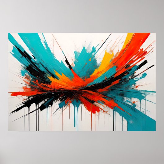 Abstract impressionisme minimalisme 3:2 poster (Voorkant)