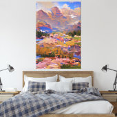 Abstract impressionisme Schilderen van Colorado Canvas Afdruk (Insitu (Slaapkamer))