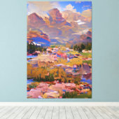 Abstract impressionisme Schilderen van Colorado Canvas Afdruk (Insitu (Houten vloer))