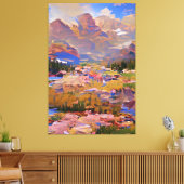 Abstract impressionisme Schilderen van Colorado Canvas Afdruk (Insitu (Woonkamer))