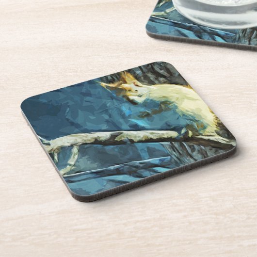 Abstract impressionisme van de Amerikaanse rode ee Bier Onderzetter (Linkerzijde)