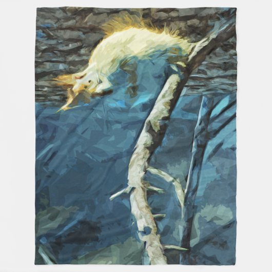 Abstract impressionisme van de Amerikaanse rode ee Fleece Deken (Voorkant)