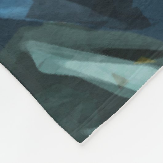 Abstract impressionisme van de Amerikaanse rode ee Fleece Deken (Hoek)