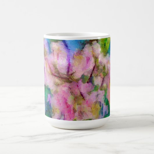 Abstract Impressionist Floral Flower Cup Mok (Center)