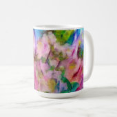 Abstract Impressionist Floral Flower Cup Mok (Voorkant rechts)
