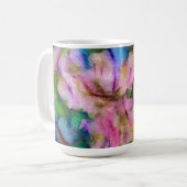 Abstract Impressionist Floral Flower Cup Mok (Voorkant links)