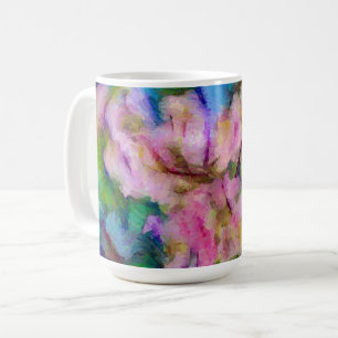 Abstract Impressionist Floral Flower Cup Mok