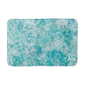 Abstract impressionistisch blauw muntbadmat badmat (Voorkant)