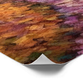 Abstract Impressionistisch Herfstpad Fine Art Poster (Hoek)