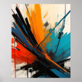 Abstract impressionistisch schilderij poster (Voorkant)