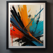 Abstract impressionistisch schilderij poster