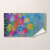 Abstract impressionistisch veld bloemen bad handdoek (Handdoek)