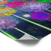 Abstract impressionistisch veld bloemen canvas pri poster (Hoek)