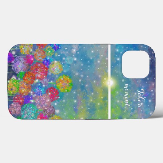 Abstract impressionistisch veld bloemen Case-Mate iPhone case (Achterkant (horizontaal))