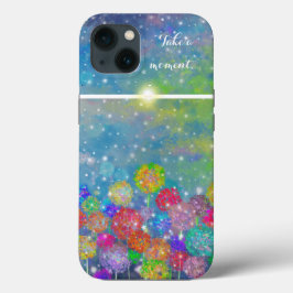 Abstract impressionistisch veld bloemen Case-Mate iPhone case